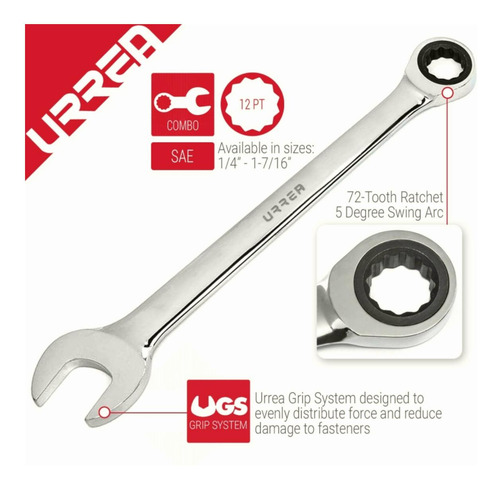 Urrea Herramientas 1246cm Llave Combinada Con Matraca