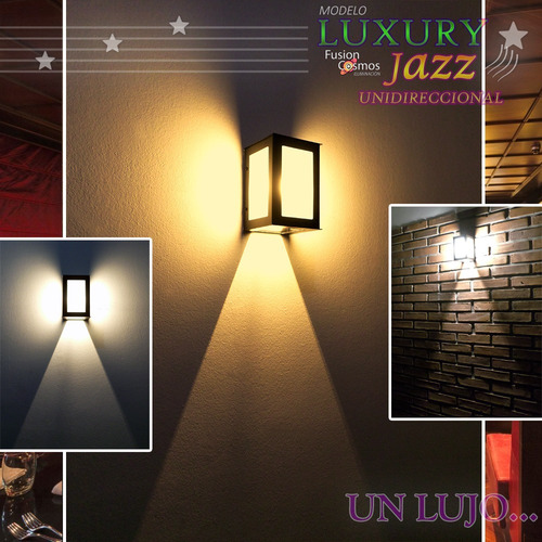 Aplique Pared Exterior Farol C/ Lampara Led 6 Watt Pack X4