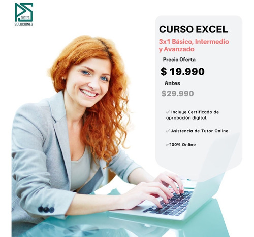 Curso Excel 3×1 Online - Gratis Certificado + Tutor Online
