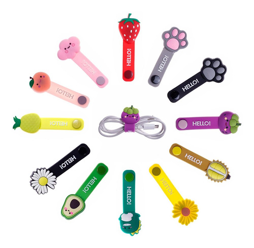 Guhar 12 Brida Reutilizabl Para Cabl Lindo Animal S Clips