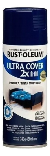 Pintura En Aerosol Rust Oleum Brillante Ultra Cover 2x 430ml