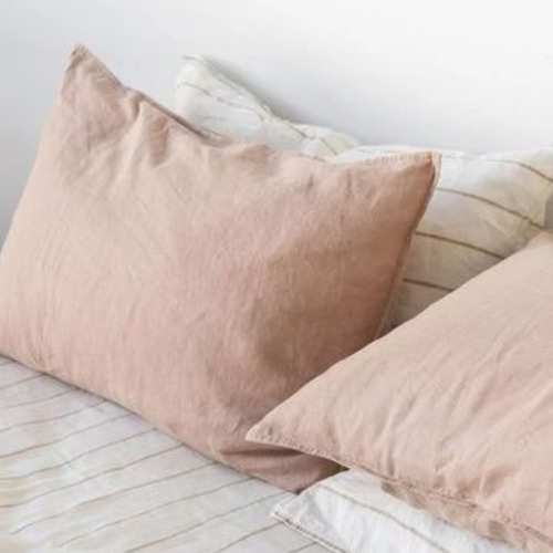 Pack X2 - Fundas Almohadon Tusor 50x70 (varios Colores) Rosa Viejo Funda Tusor