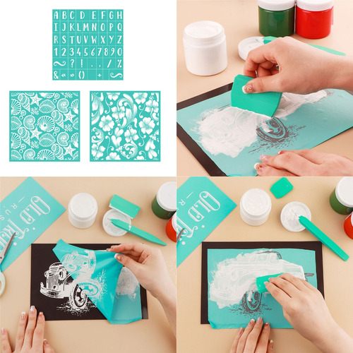 Plantilla Serigrafiada Para Números Reutilizables En Forma D
