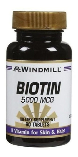 Biotin 5000 mcg Pestañas 60 'molino De Viento