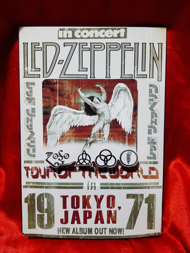 Cuadros De Madera Grandes 3d Led Zeppelin 10