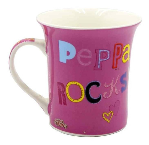 Taza De Cerámica Peppa Pig Rock Star Guitarra