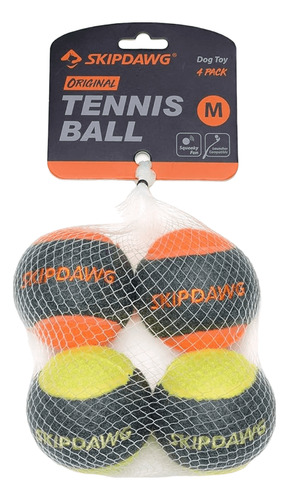 Skipdawg® Tennis Ball M Pack 4 Para Perros