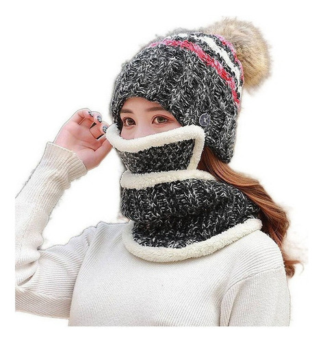 Gorro De Invierno Bufanda Ajustable A Prueba De Viento