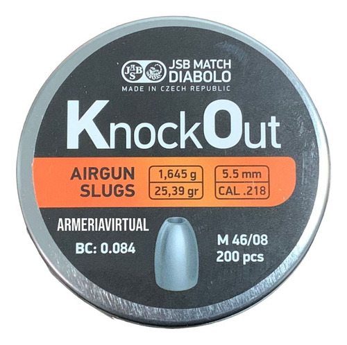 Postones Jsb Slug 5.5 Mm Knockout 25.39 G / Armeria Virtual