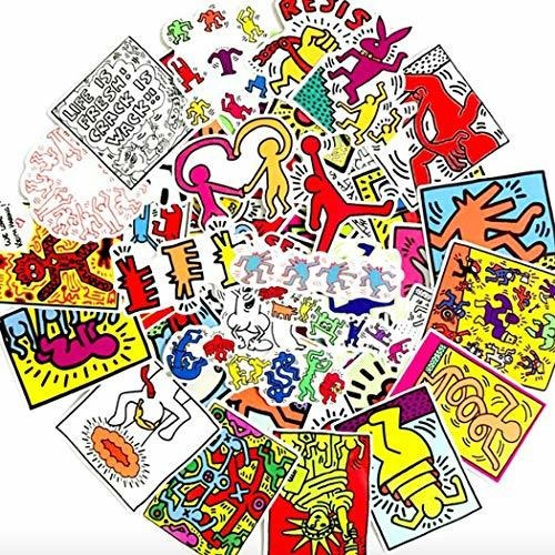 Performance Art Keith Haring - Paquete De 50 Pegatinas: Las 