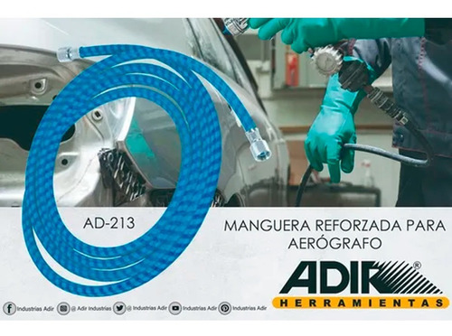 Imagen 2 de 2 de Manguera Para Aerógrafo Adir 213 Super Reforzada