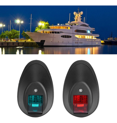 Yfyf Par De Luces De Señal De Navegación A Prueba De Agua,