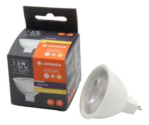 12 Focos Ledvance Mr16 Led 5w 2700k 100-240v Gu5.3 85139