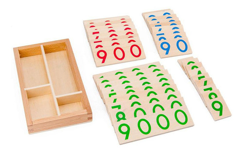 Matemáticas Contando Montessori Matemáticas 1-9000 Madera