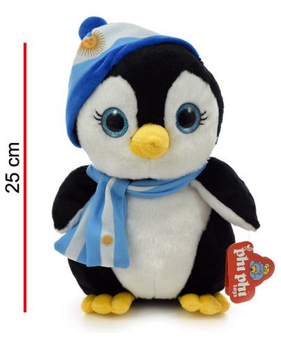 Imagen 2 de 4 de Peluche Pingüino Argentino 25cm- Orig. Phi Phi Toys