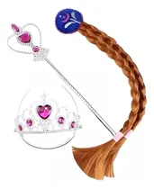Comprar Disfraz Frozen Trenza Con Corona Y Varita  Ana O Elsa