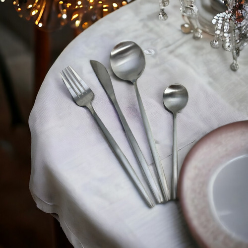 Faqueiro Aço Inox Prata 32 Peças Ópera Lyor Mesa Posta Cor Prateado