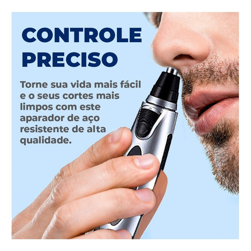 Tira Pelo Aparelho Elétrico Pelo Nariz E Orelha Sem Dor Cor Cinza