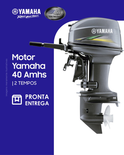 Motor De Popa Yamaha 40 Hp Amhs  02 Tempos Manual  Zero