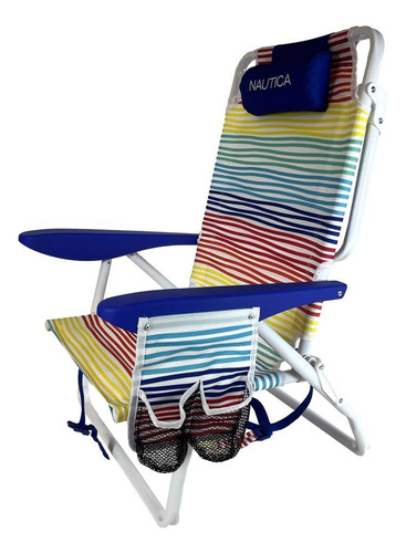 Silla Plegable Para Playa Nautica Original 5 Posiciones Arcoíris