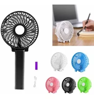 Ventilador Mini Usb Potente Velocidades Recargable Linterna+