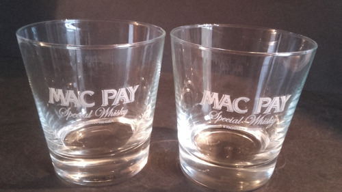 Vasos De Whisky Mac Pay De Vidrio Bajos Imperdibles.////////