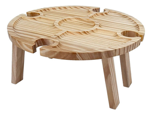 Mesa De Picnic Portátil Con Soporte De Vidrio, Pequeña