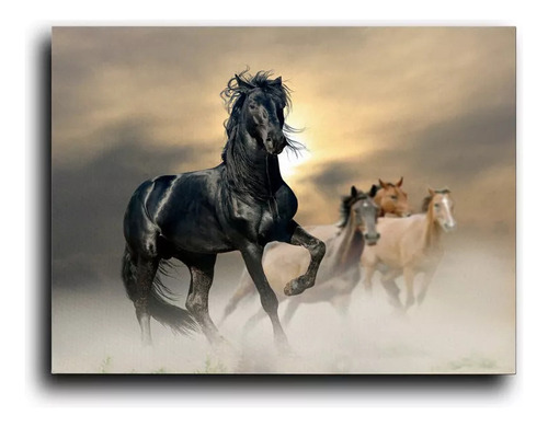 A Pintura De Diamantes 5d Diy Arte Caballos Corriendo 40x50