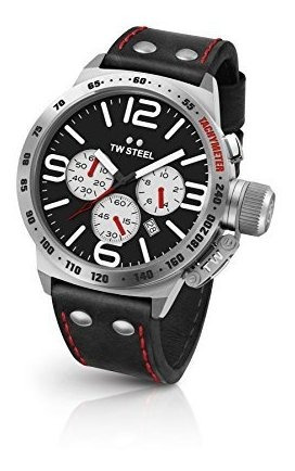 Reloj De Acero Inoxidable Y Cuero Tw Steel Men 'canteen',