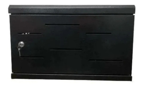 Rack Clasico Metalnet 6u Pf Vidrio Color Negro Rgdc-600