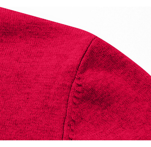 Blusa Para Hombre, Cuello Redondo, Punto, Color Liso, Con Cr