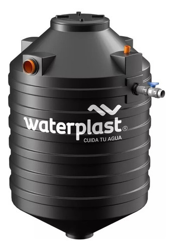 Biodigestor Autolimpiable Waterplast Ba 2000lts Color Negro