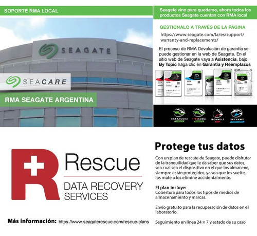 Disco Rigido Seagate Videovigilancia 10tb 5900rpm 256mb