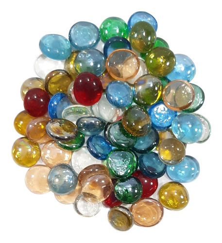 Imagen 1 de 7 de Gemas Vidrio X 50u. Surtidas Decorativas/mosaiquismo