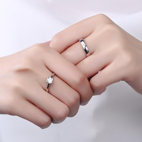 Imagen 5 de 5 de Anillos Masculinos Y Femeninos 925 Plata Regalos Para Pareja