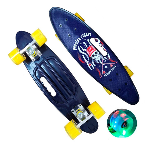 Patineta Penny 22'' Longboard Skateboard Scooter Skate Luz 