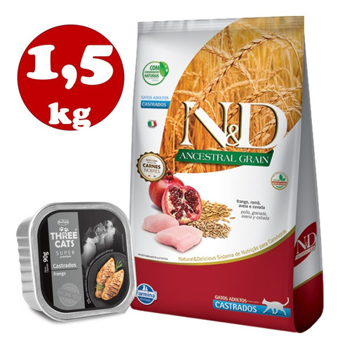 Farmina N&d Ancestral Grain Gato Castrado 1,5kg