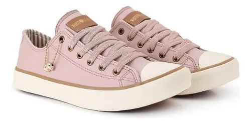 Tênis Feminino Sola Reta Couro Qualidade Branco