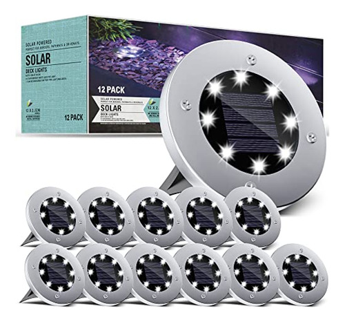 Ofheire Luces Solares Para Exteriores, Paquete De 12, 8 Luce