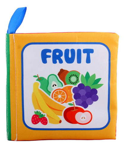 Livros Para Bebês 0-6 Meses Livros De Pano Macio Frutas De 3