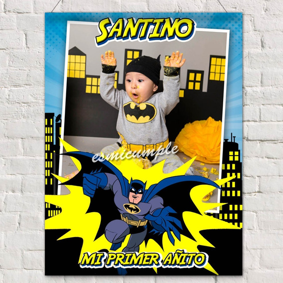 Divino! Banner De Cumpleaños Batman Súper Héroes 80x60 Cm | Envío gratis