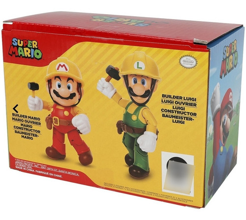 Mario Y Luigi Maker Colección Figuras Constructor 4 Pulgadas