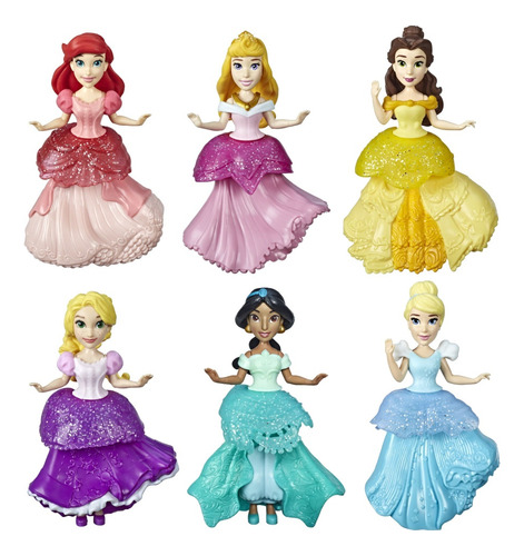 Disney Princess - Coleccion Arcoiris - 6 Princesas - Hasbro 