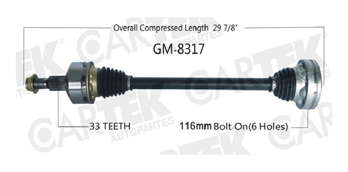 Flecha Trasero Der Cadillac Cts 2009-2010 V6 3.6 Ck