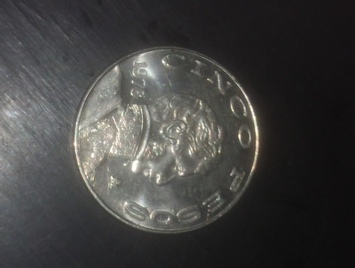Moneda De $5 Pesos De Vicente Guerrero 1976
