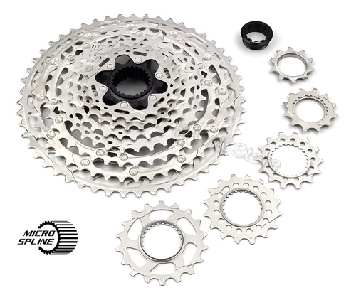 Cassette Shimano 12 Velocidades Micro Spline M6100 Silver 10 51