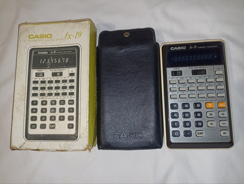 Antigua Calculadora Cientifica Casio Fx 19 Led Verde