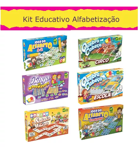 Kit Jogo Pedagógico Portugues e Matemática Educação Infantil