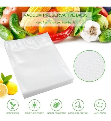 Pack 100 Bolsas Gofradas De 28x35 Cms Sellar Al Vacio
