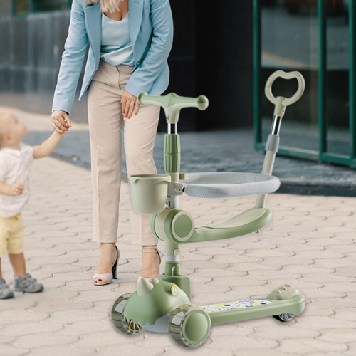 Patinete De 3 Ruedas, Patinete De 3 Ruedas, Asiento Verde